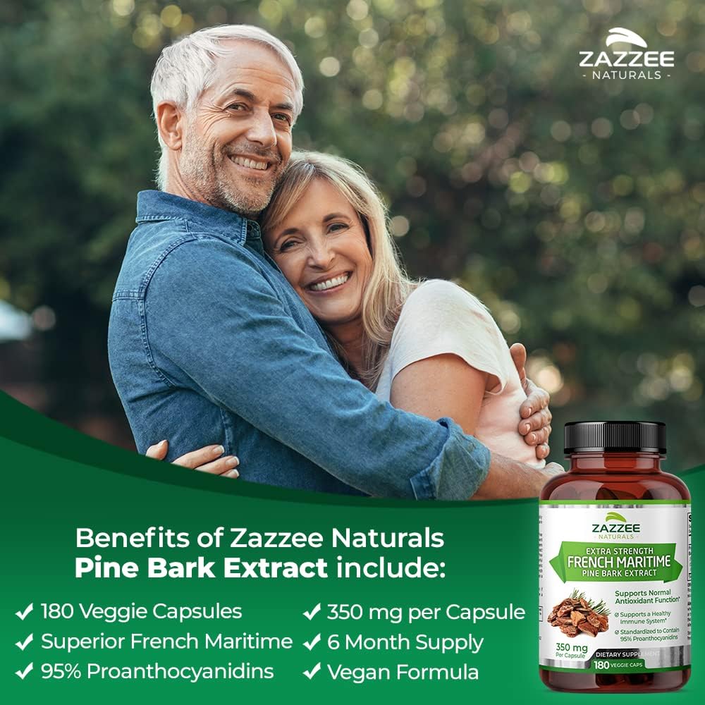 French Maritime Pine Bark Extract 350 mg 180 Vegan Capsules Z446604