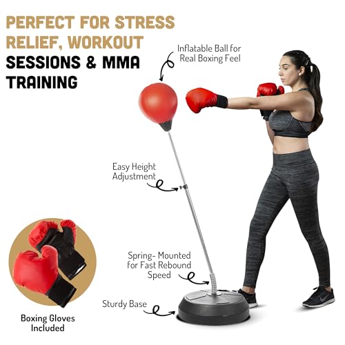 Height Adjustable Punching Bag with Stand S4722