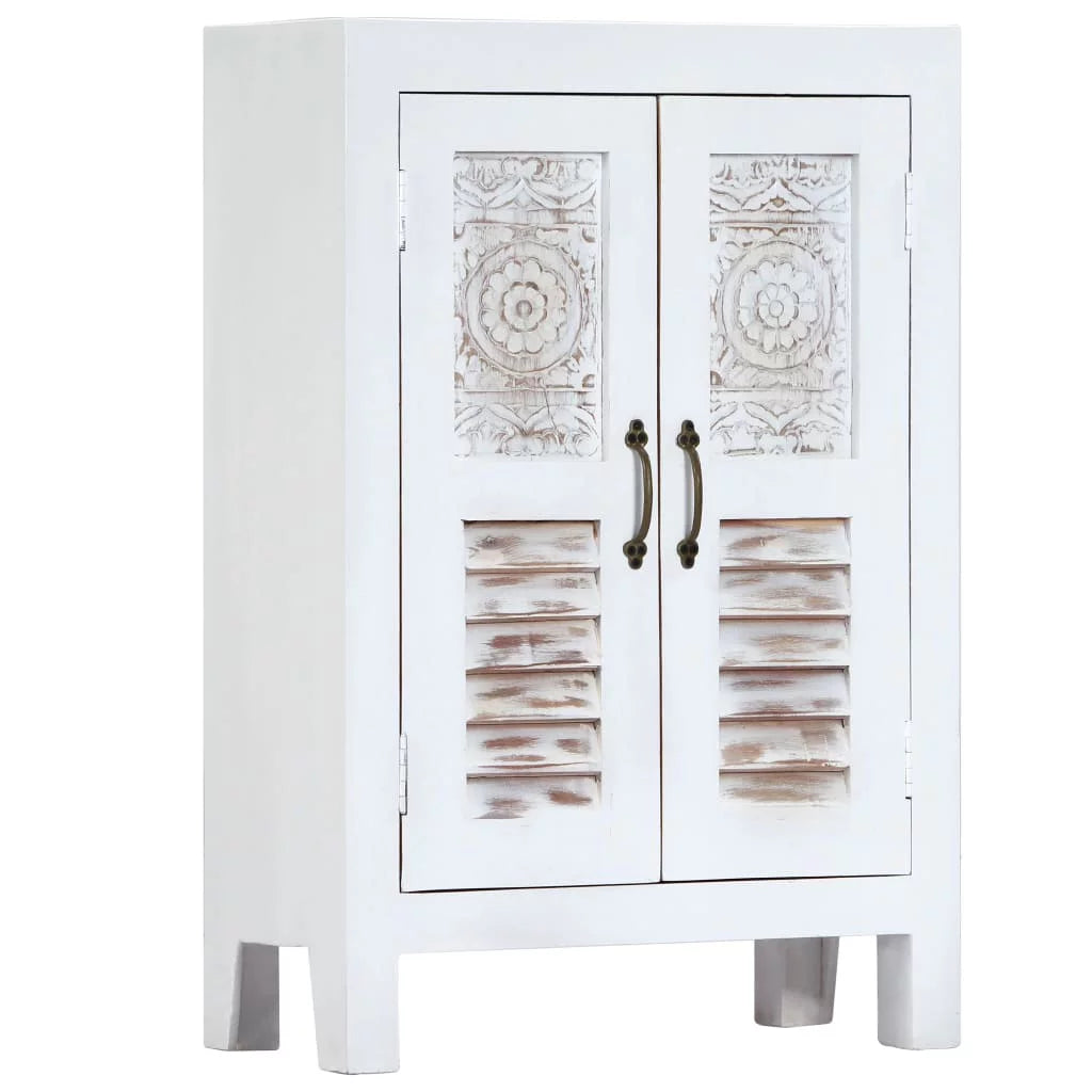 White Solid Mango Wood Sideboard Y71109