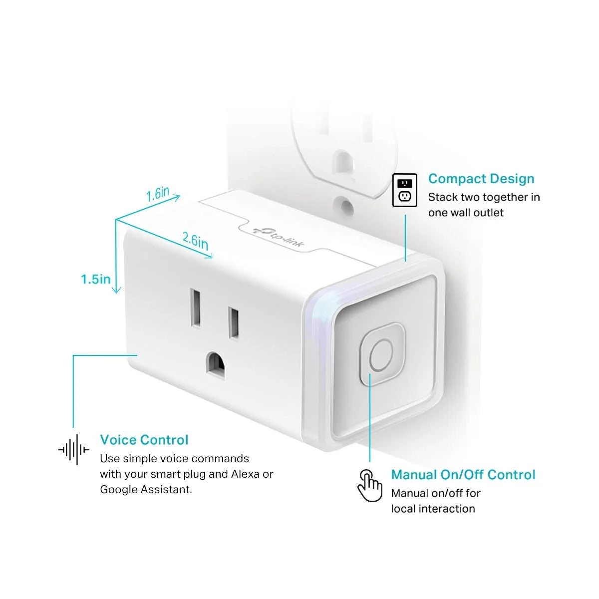 White 3-Pack Smart Plug D838877