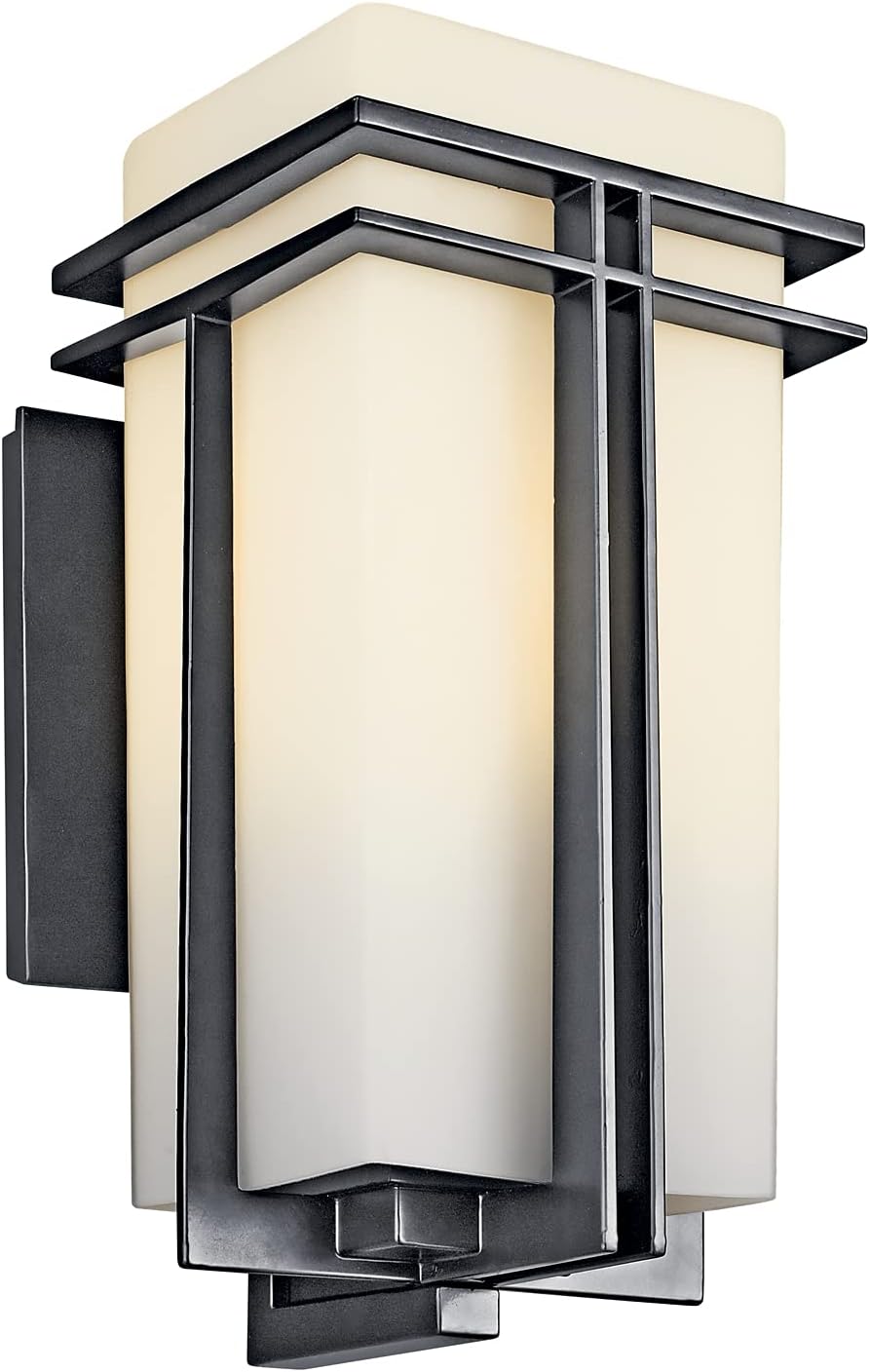 1 Light Black Outdoor Wall Light J3319
