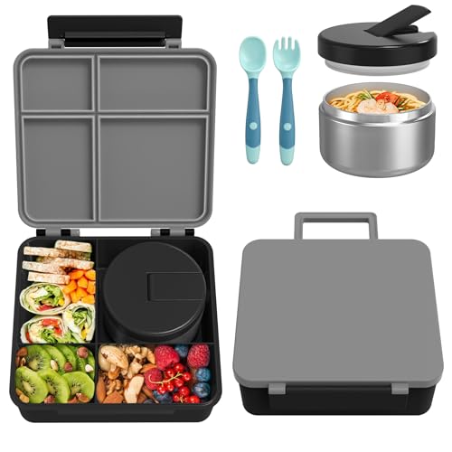 Pink Bento Lunch Box with 8oz Soup Thermo and 4 Compartment Z1541