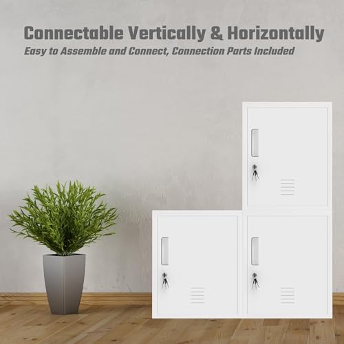 Black Metal Storage Locker Cabinet with Locking Door and Adjustable Shelf R564255