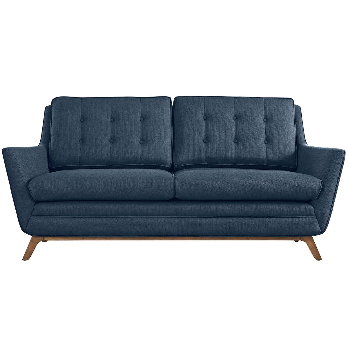 Navy Fabric Loveseat U288