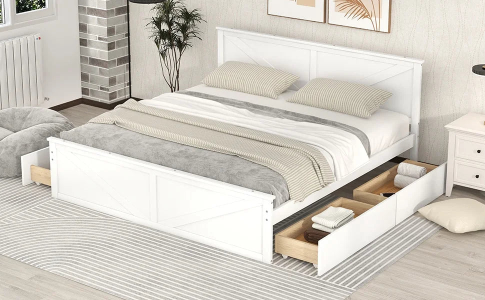 Wooden Platform Bed B141