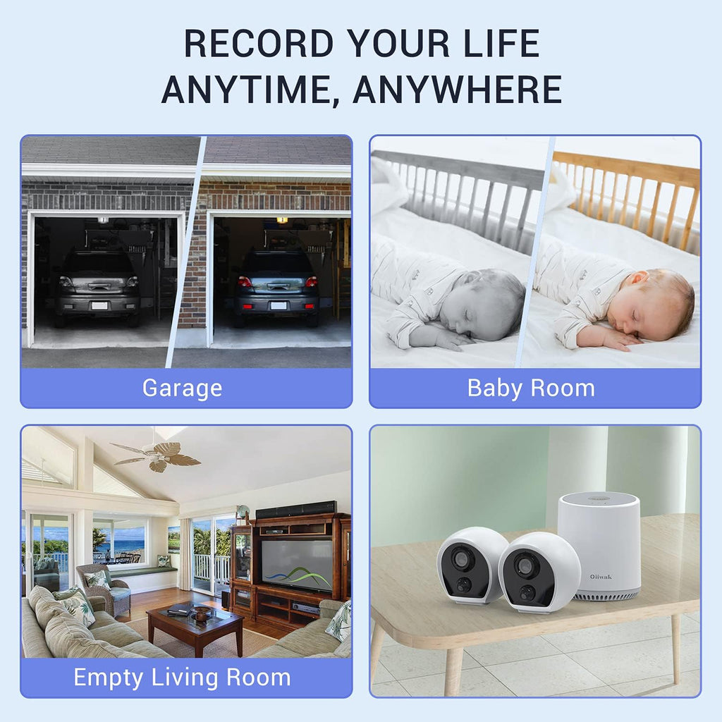 1080P Wireless Security Camera with Night Vision 2 Way Audio (2 Pack) R595885