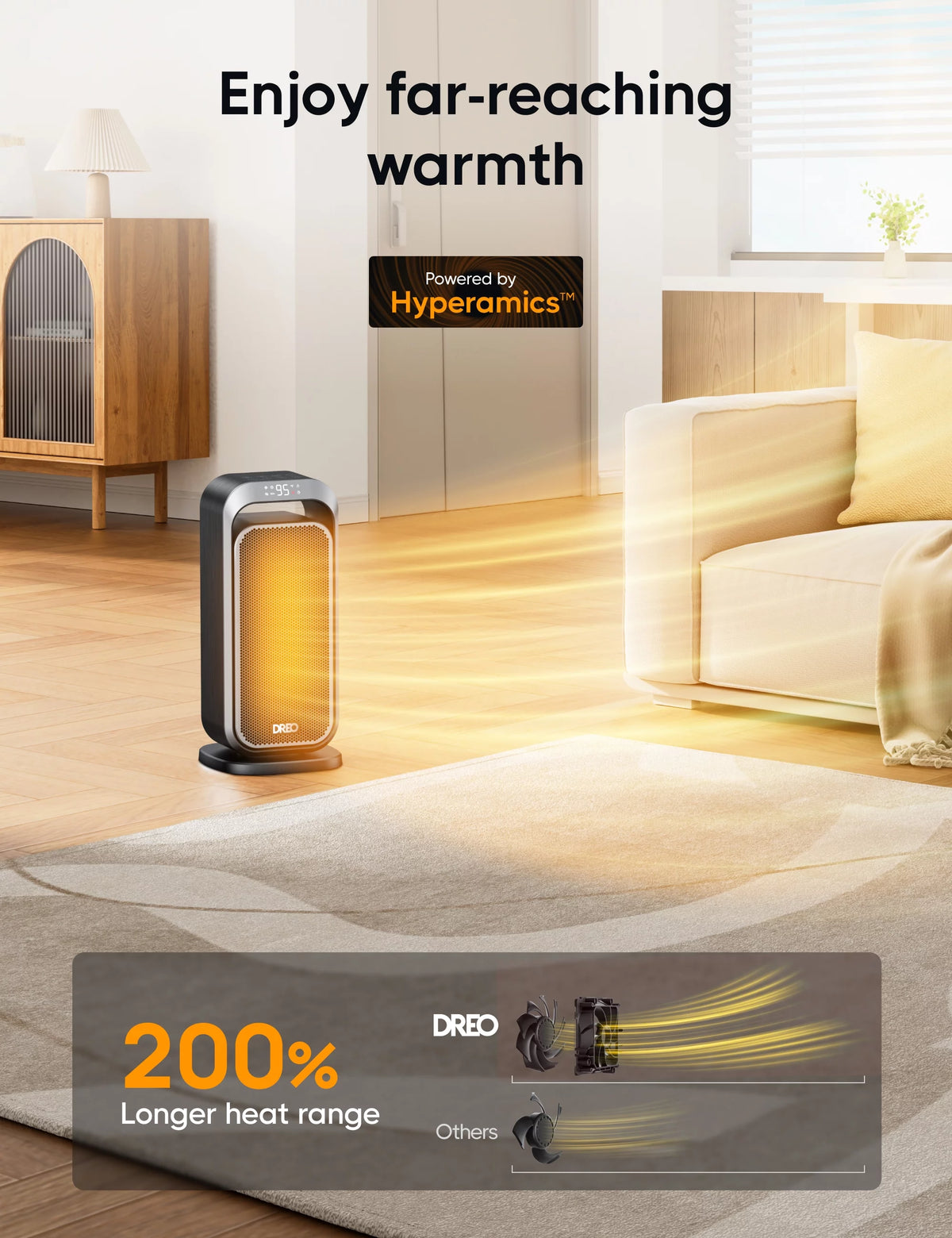 Portable Electric Ceramic Space Heater with Remote F79496