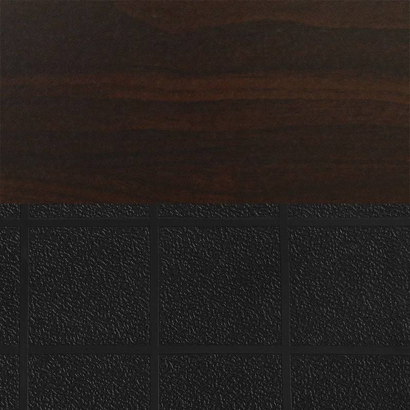 48x22 x 24x22 Height Adjustable Mobile Classroom Table - Mocha Walnut & 2 Stack Chairs - Black Y440