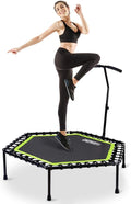 48 Silent Mini Trampoline with Adjustable Handle Bar Bungee Rebounder B9453