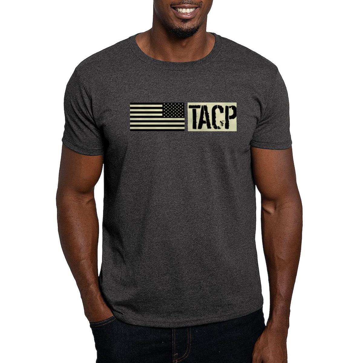 U.S. Air Force TACP Black Flag Dark T Shirt - 100% Cotton T-Shirt O2388