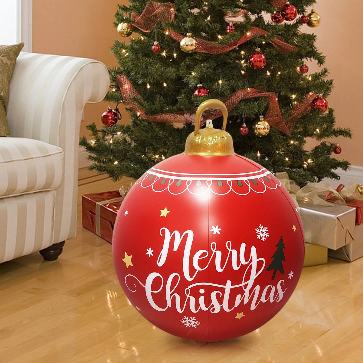 24 Inch Giant PVC Inflatable Christmas Ball Ornaments Q2086