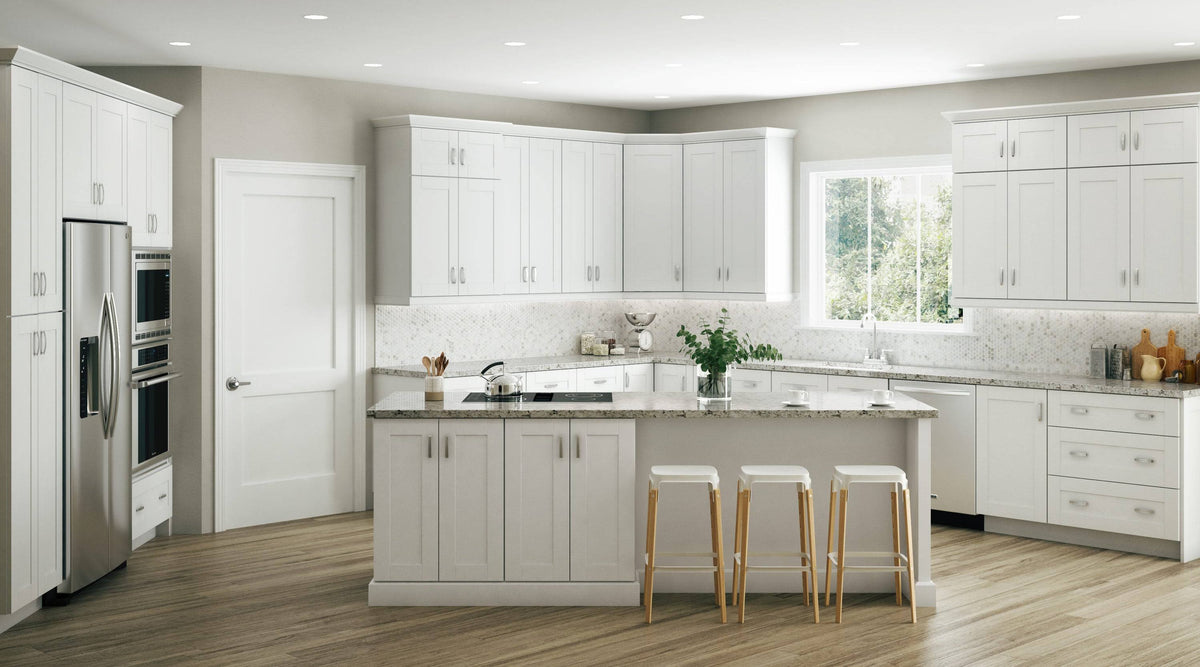 Vesper White Shaker Assembled Plywood Base Drawer Kitchen Cabinet K97929