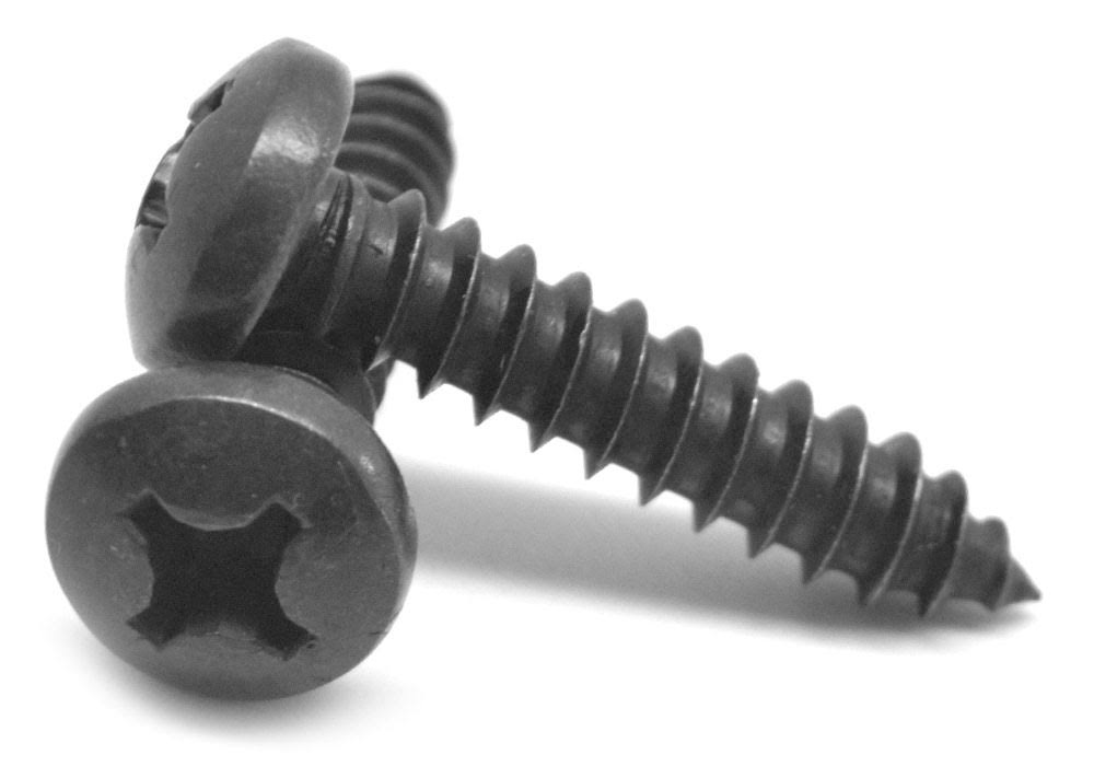 #6-20 x 3/8 Phillips Pan Head Sheet Metal Screw Black Oxide T900
