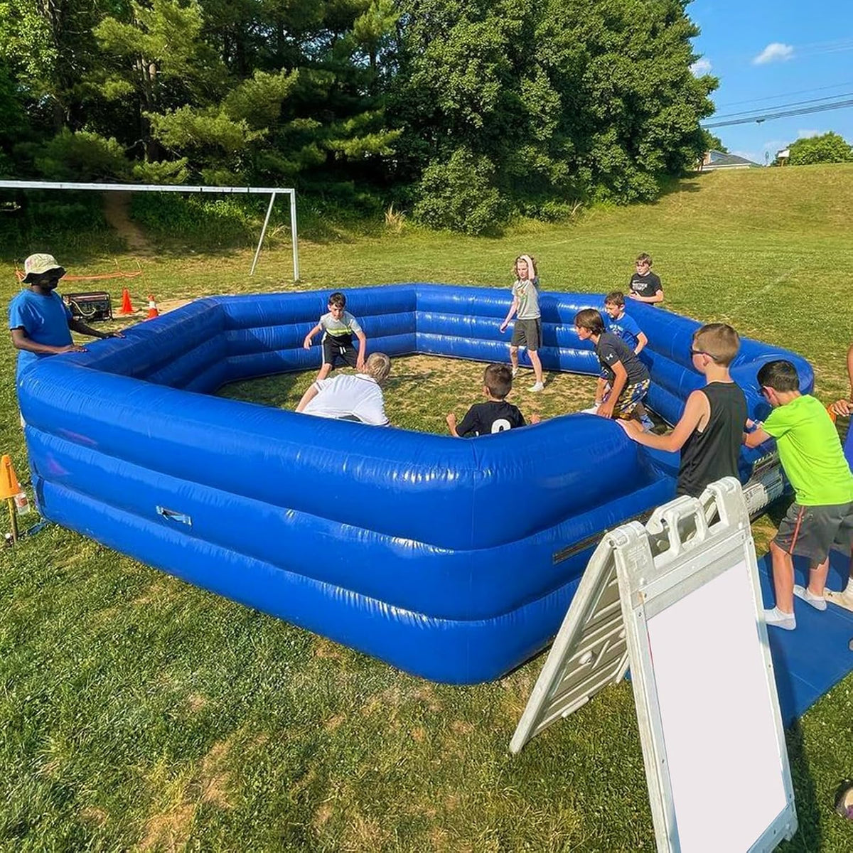 15FT Inflatable Gaga Ball Pit with Electric Blower C9442