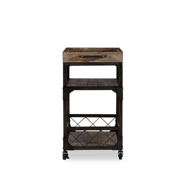 Brown Rustic Rectangle Bar Cart T837557