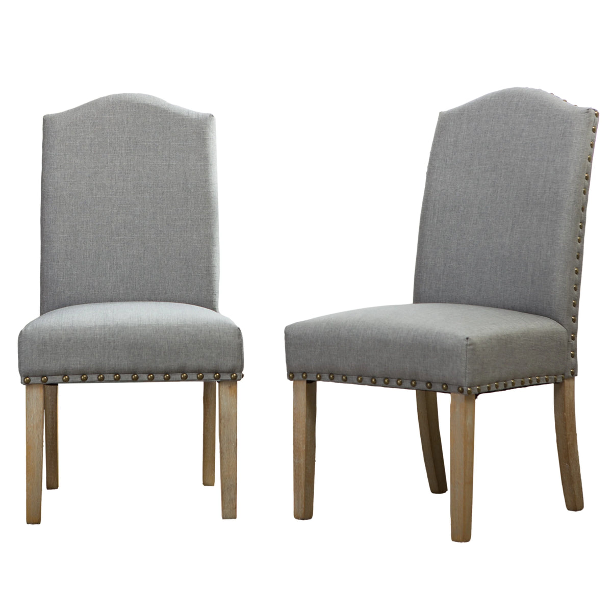 Tan Fabric Parson Chair Set of 2 Z700549