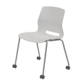 Light Grey Stack Chair with Casters O161