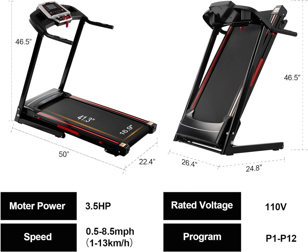 3.5HP Folding Incline Treadmill N649866