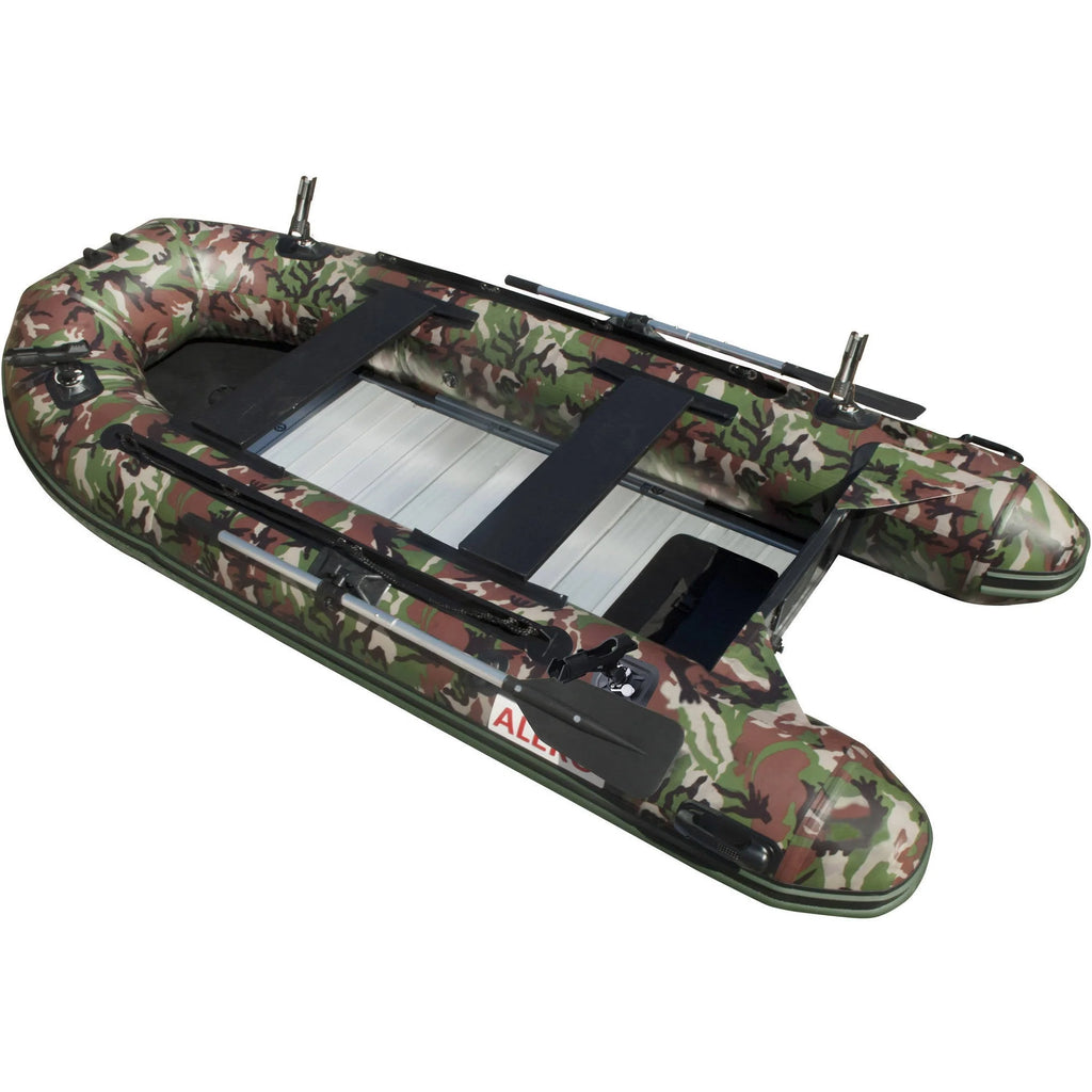 Inflatable Boat with Aluminum Floor 12.5 ft Black L63519