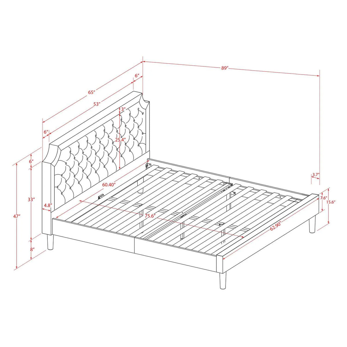 2-Piece Wooden Queen Bedroom Set M52667