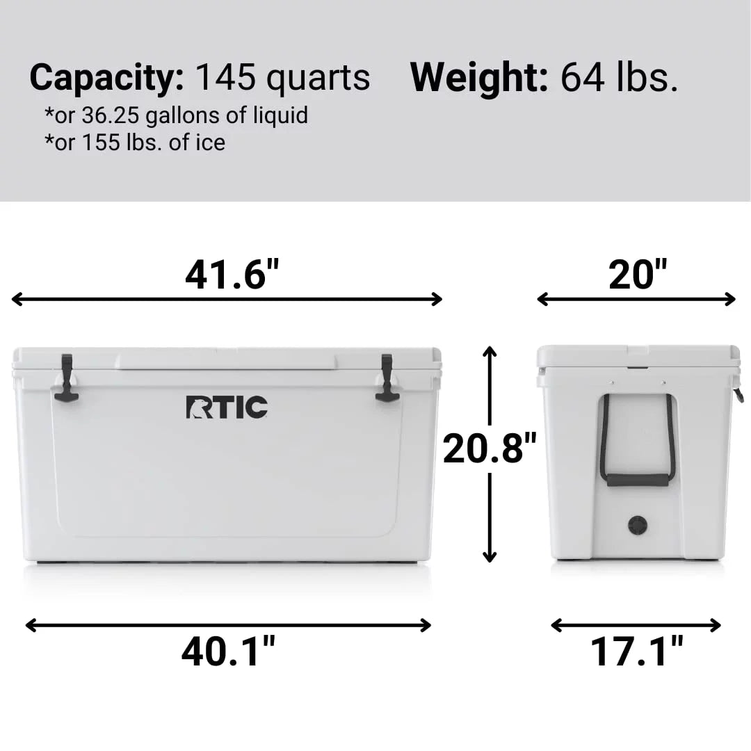 145 qt Insulated Portable Cooler White W88586