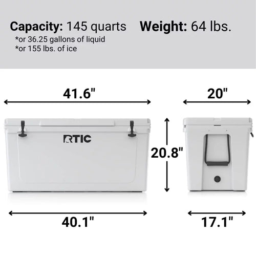 145 qt Insulated Portable Cooler White W88586