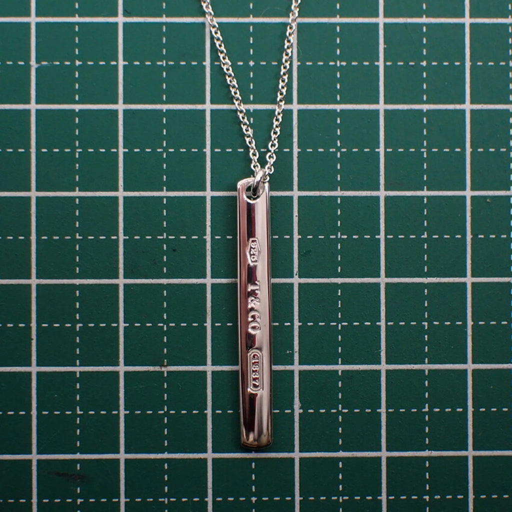 925 Silver Bar Pendant Necklace E94137