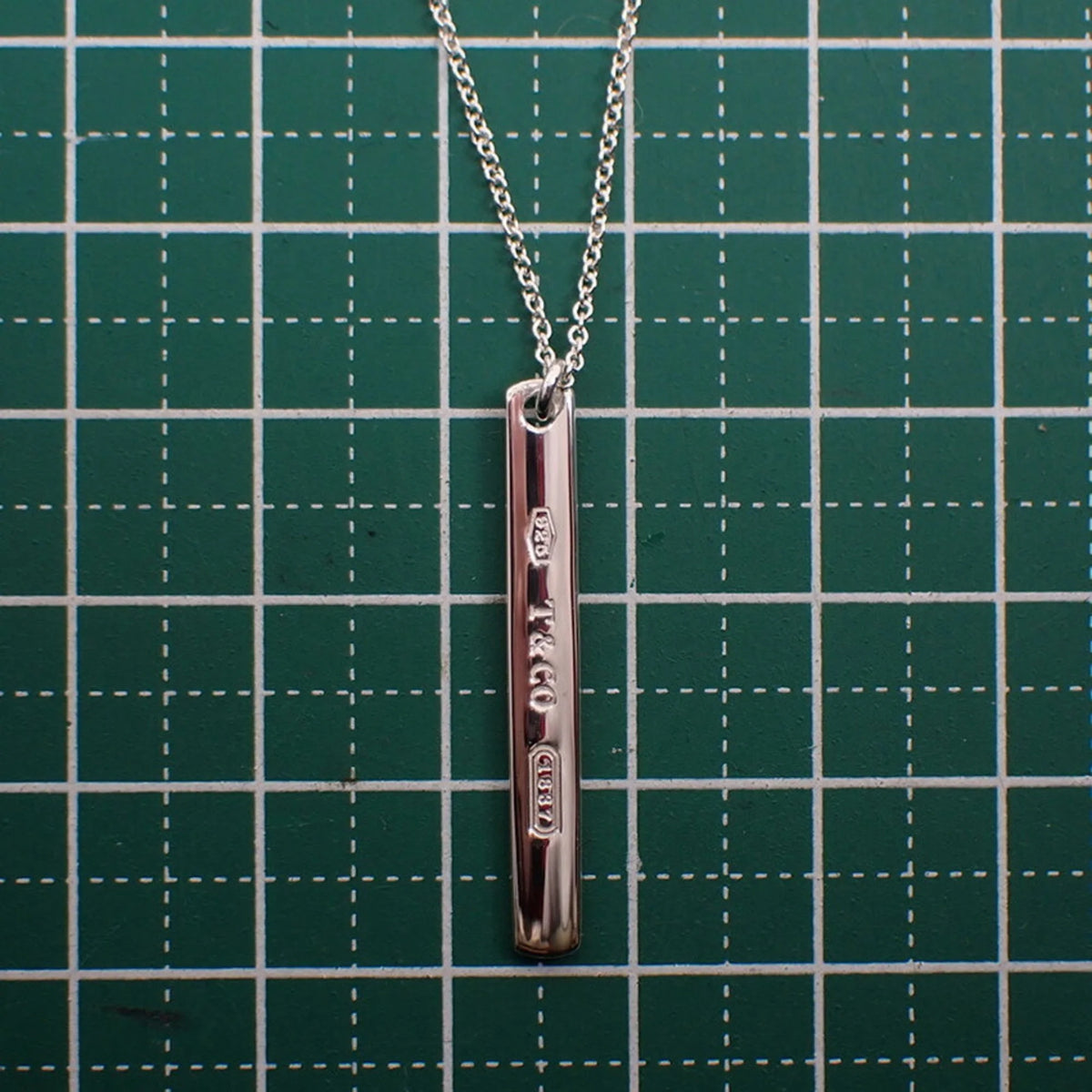 925 Silver Bar Pendant Necklace E94137