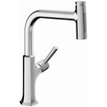 Chrome Grey Single-Handle Pull Down Sprayer Kitchen Faucet S915759
