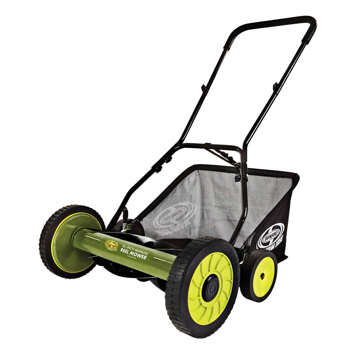Black Manual Reel Mower with Grass Catcher R841