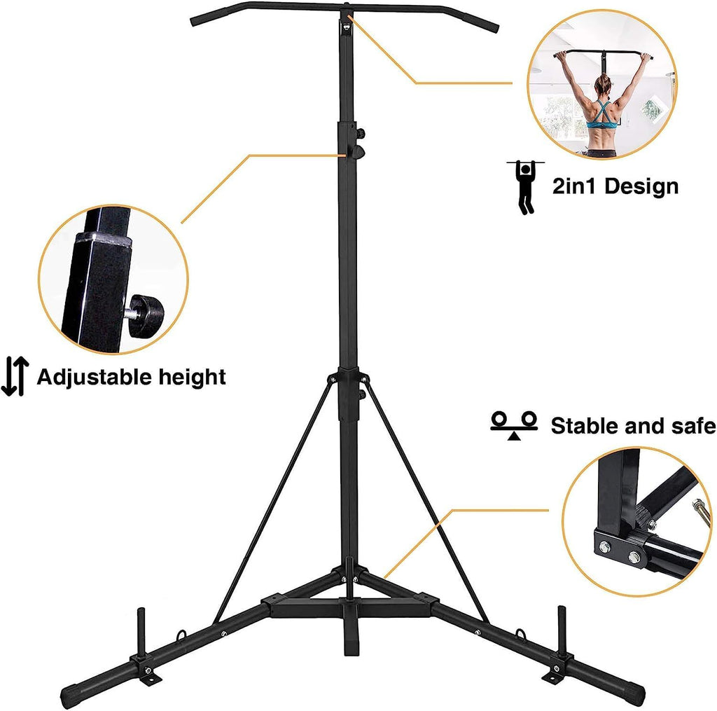 Heavy Bag Stand Folding Boxing Stand with Pull Up Bar Portable Sandbag Rack Free Standing Punching Bag Stand F205