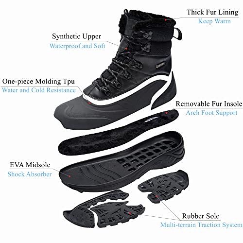 Men's Waterproof Hiking Boots Mid Top Ankle Boots P901
