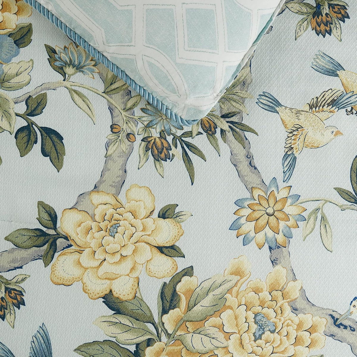 4 Piece Cotton Queen Comforter Set Blue K89983
