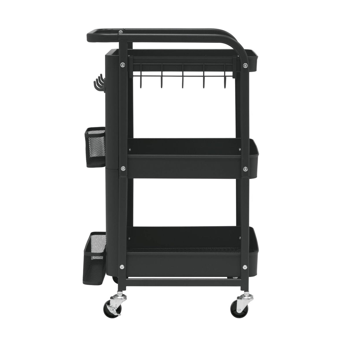 3-Tier Metal Utility Cart - White R3129