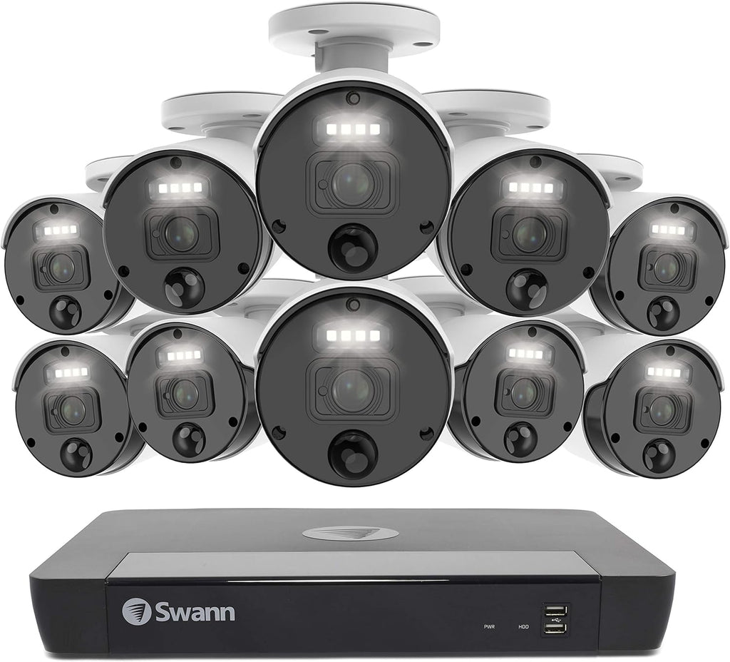 8 Camera 8 Channels POE NVR 4K Wired Security Camera System O788
