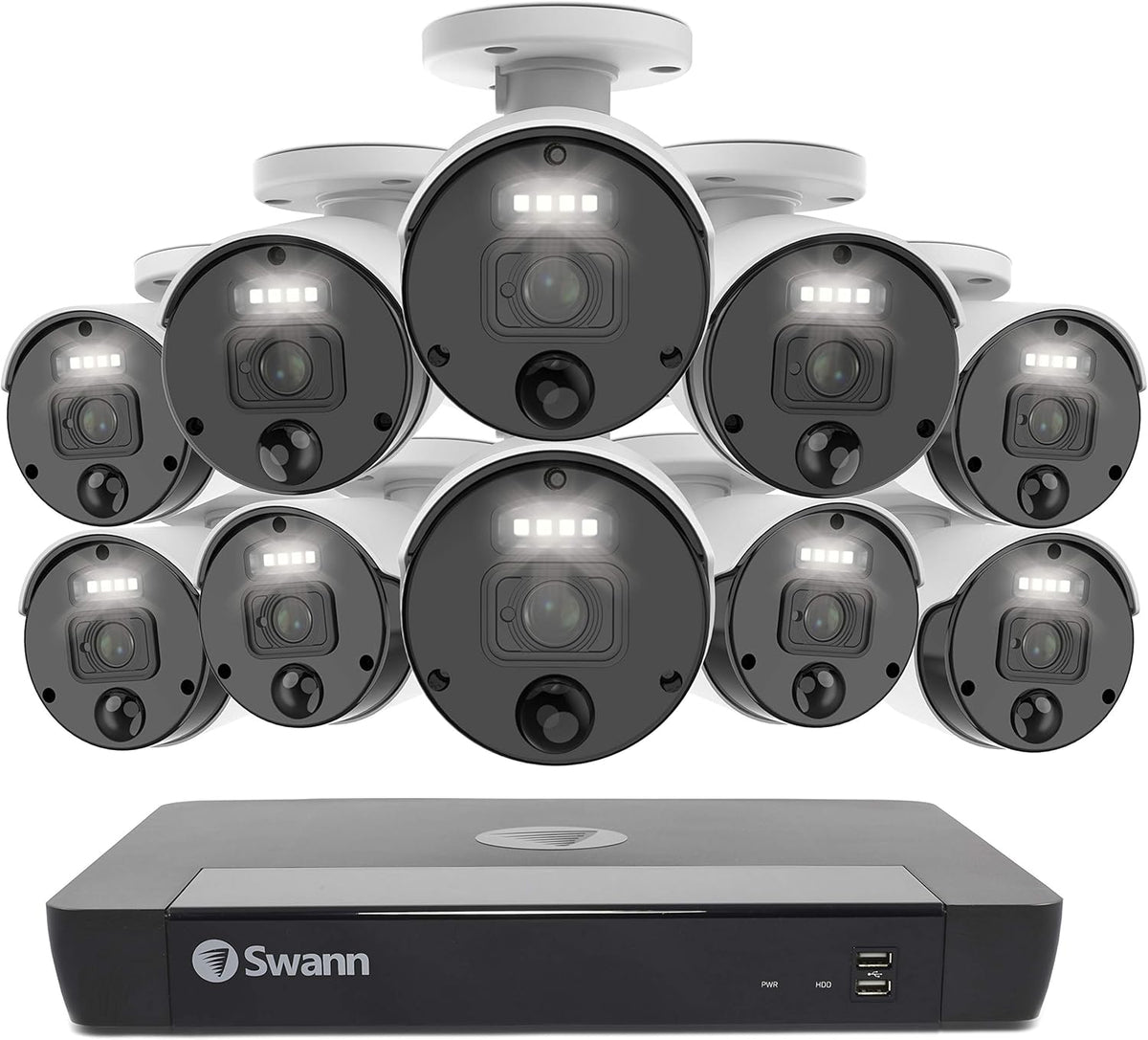 8 Camera 8 Channels POE NVR 4K Wired Security Camera System O788
