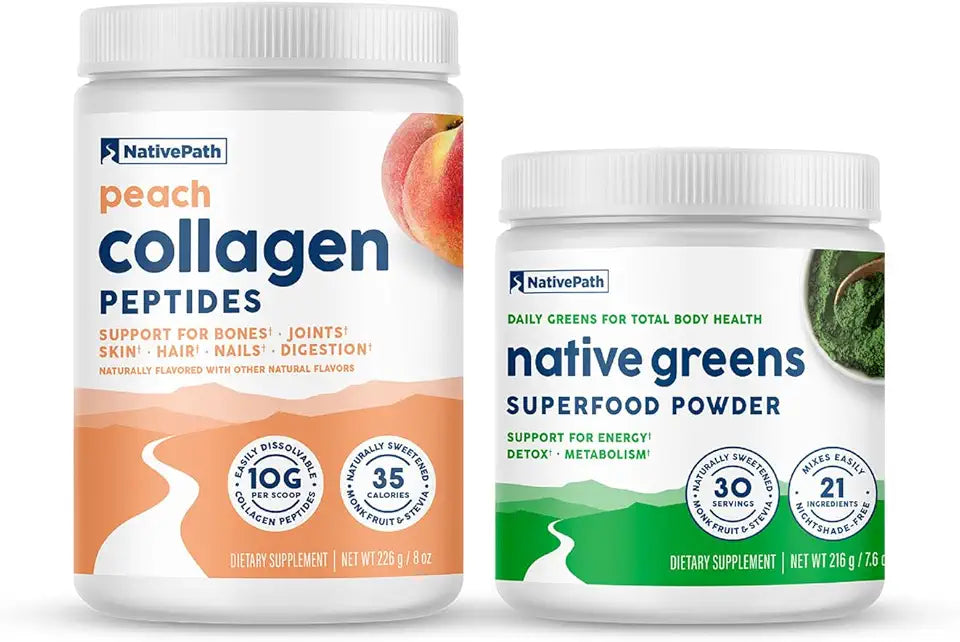 Peach Collagen & Superfood Organic Greens Powder S406718
