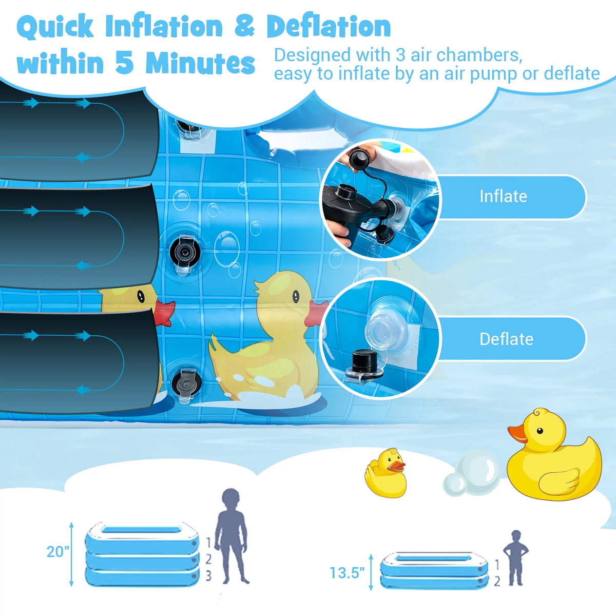 Inflatable Swimming Pool with Sprinkler D598