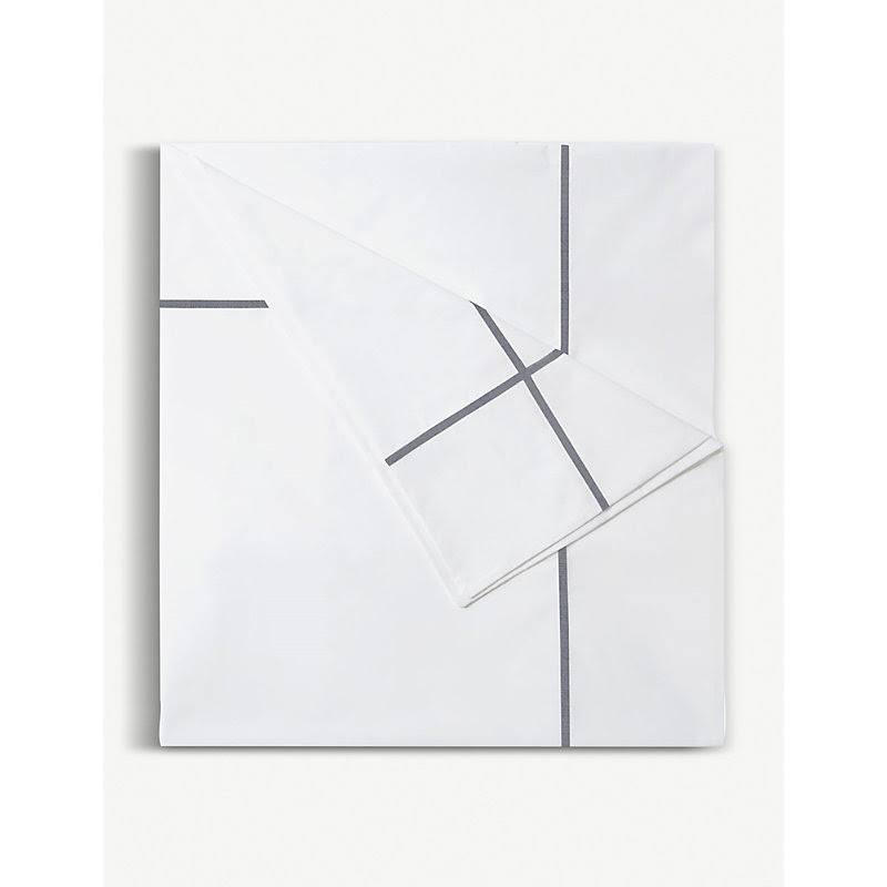 Silver Cotton-percale Duvet Cover Double O9657
