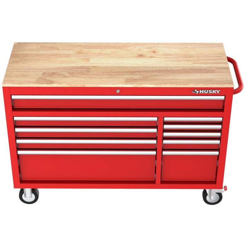 52 in. Red Mobile Workbench Cabinet F6978