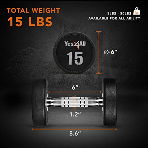 Urethane Dumbbell with Anti-Slip Knurled Handle W17203