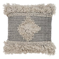 Tan & Black 20" Square Throw Pillow Z292