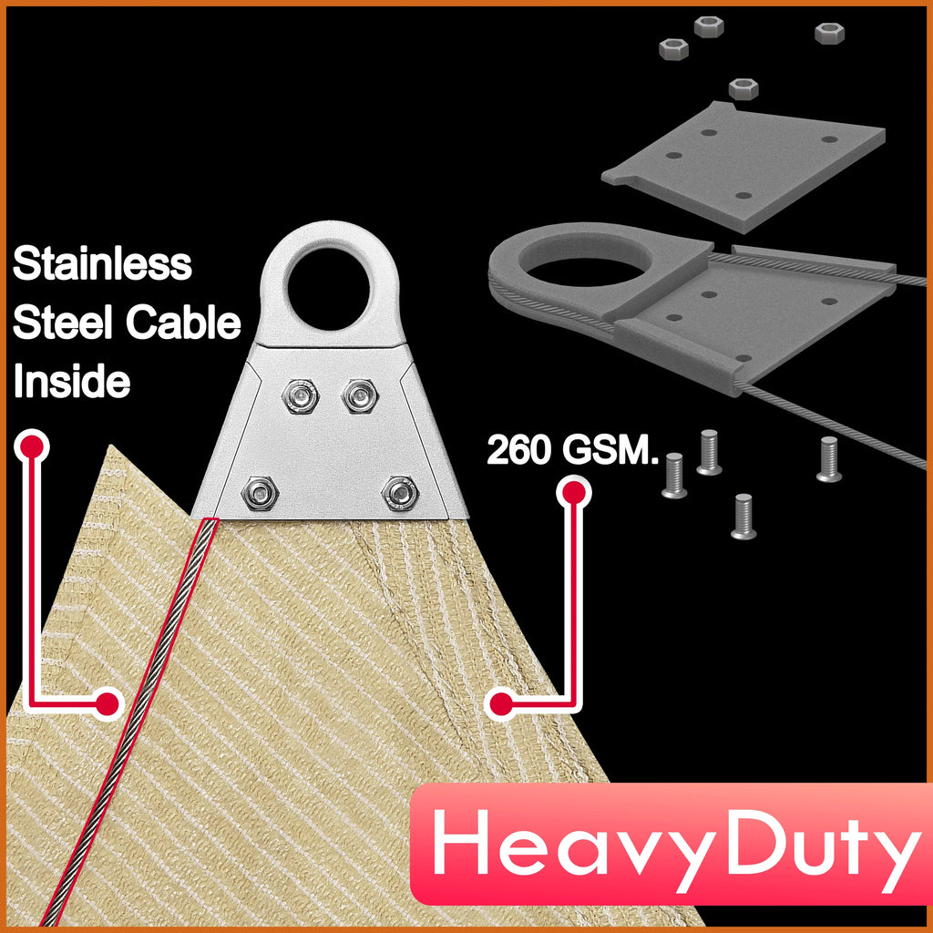 Grey Right Triangle Sun Shade Sail Canopy Awning S5674