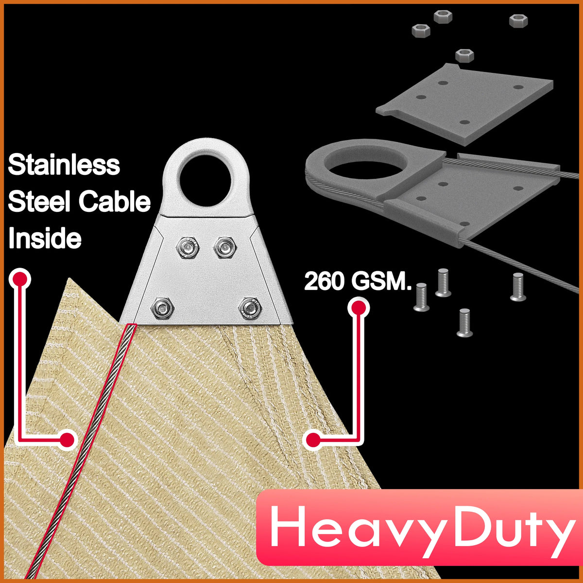 Grey Right Triangle Sun Shade Sail Canopy Awning S5674