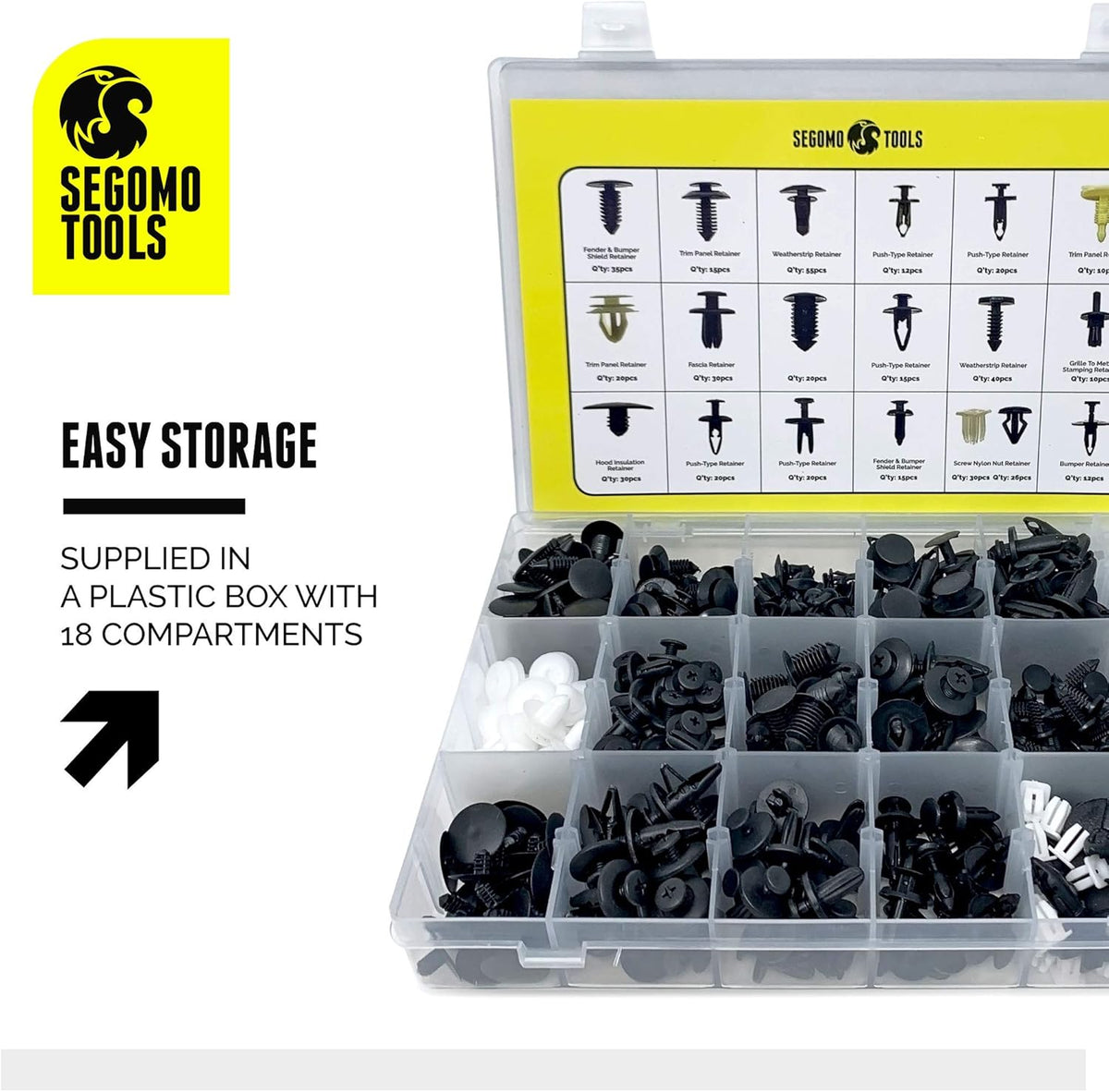 435 Piece Plastic Car Retainer Clips Kit X74629