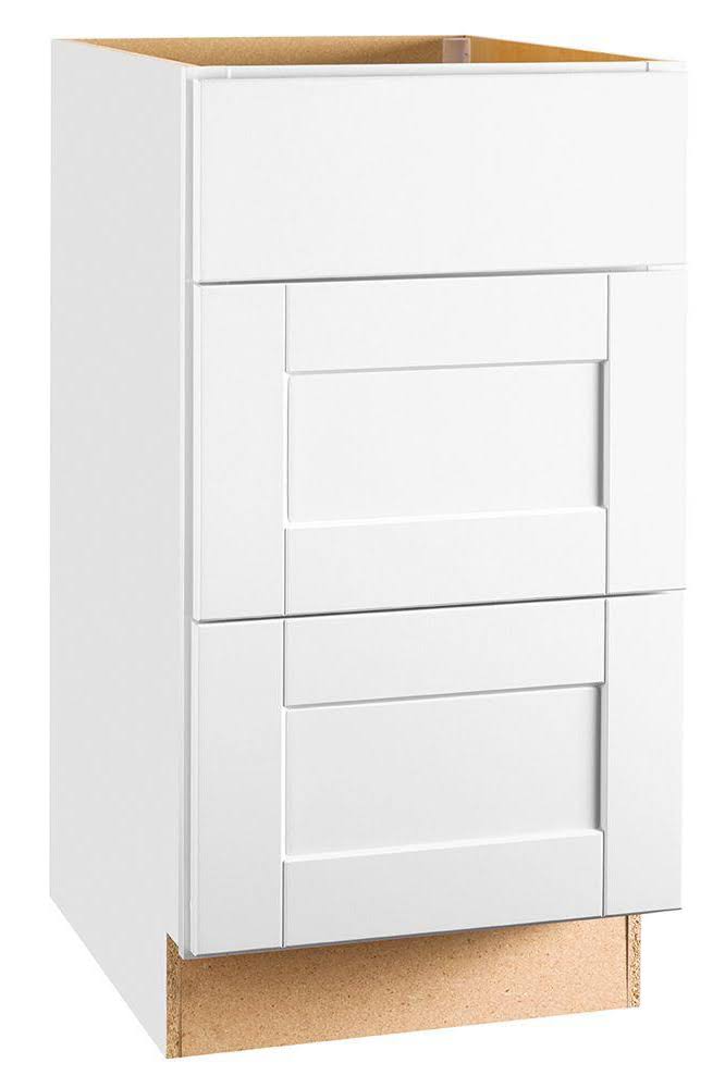 White 3-Drawer Base Cabinet U5391