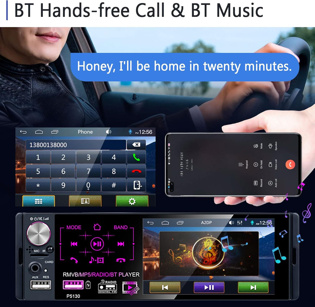 Single Din Car Stereo with Touchscreen E6339