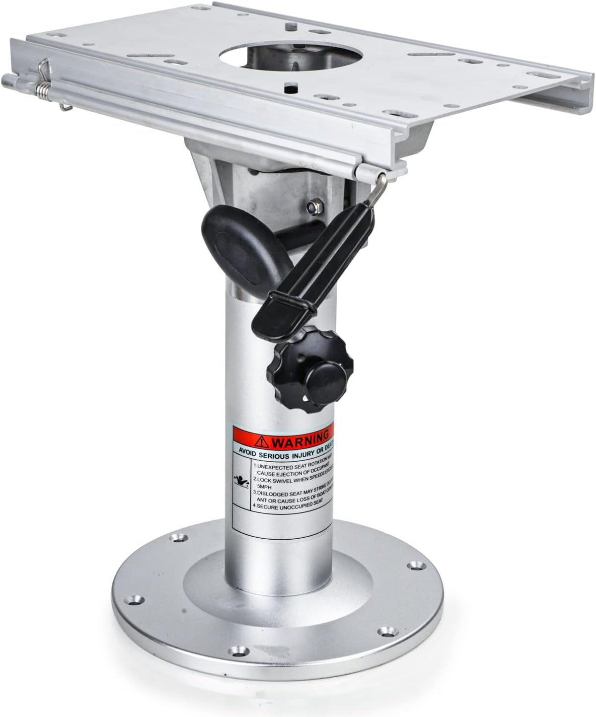Adjustable Aluminum Marine Boat Seat Pedestal with Slide D264352