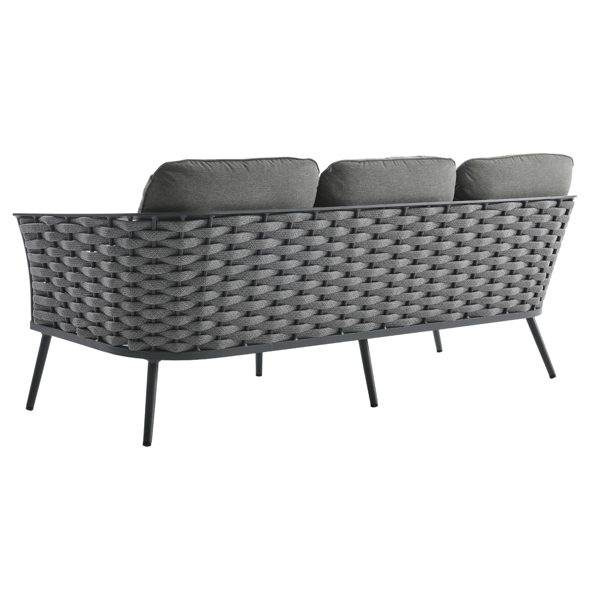 Grey Aluminum Fabric Lounge Sofa V8306