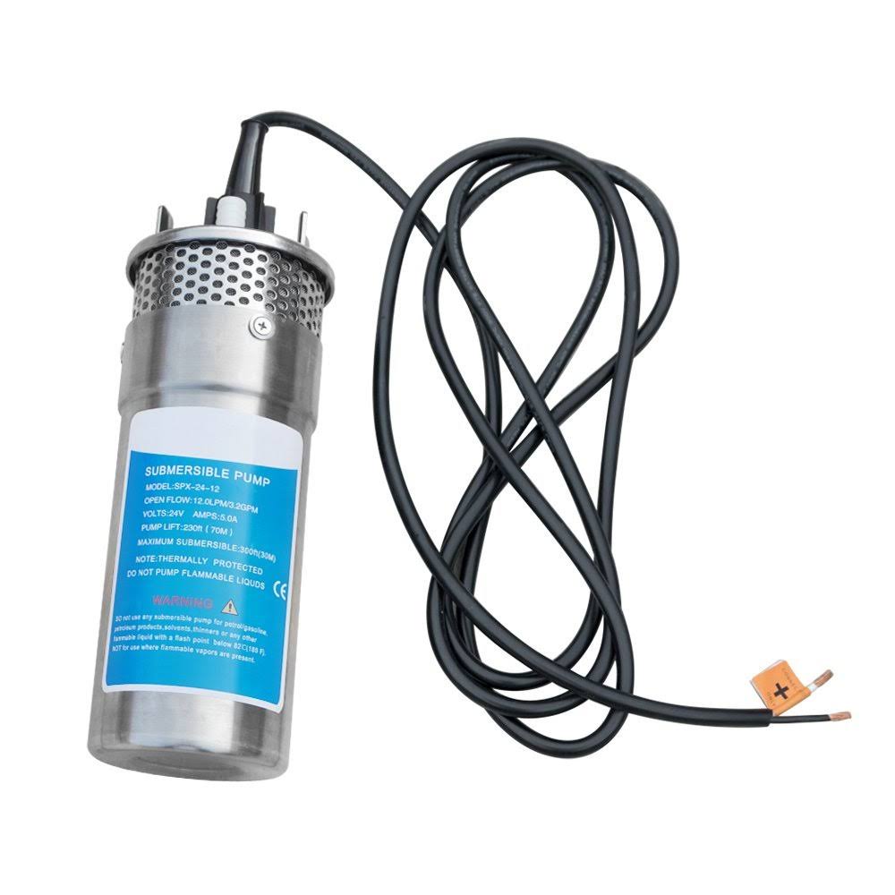 24V Stainless Shell Submersible 3.2GPM Deep Well Water DC Pump F355